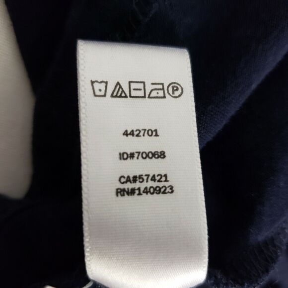 Ann Taylor LOFT Womens Top Size Medium Lace Flounce Cold Shoulder Forever Navy - Picture 9 of 9